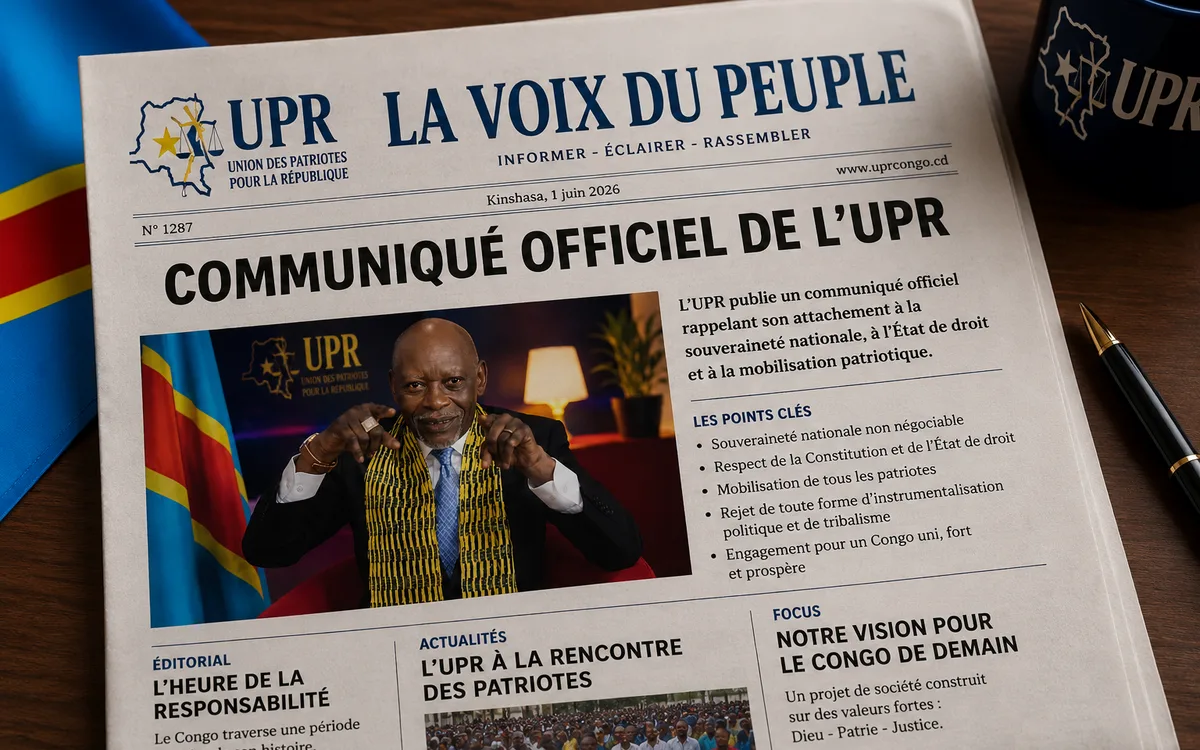 Communiqué officiel de l'UPR sur la souveraineté nationale et l'État de droit
